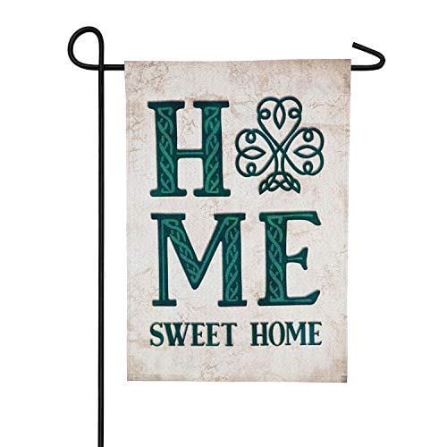 Celtic Home Sweet Home Garden Flag 2 Sided St Patricks heartlandflags