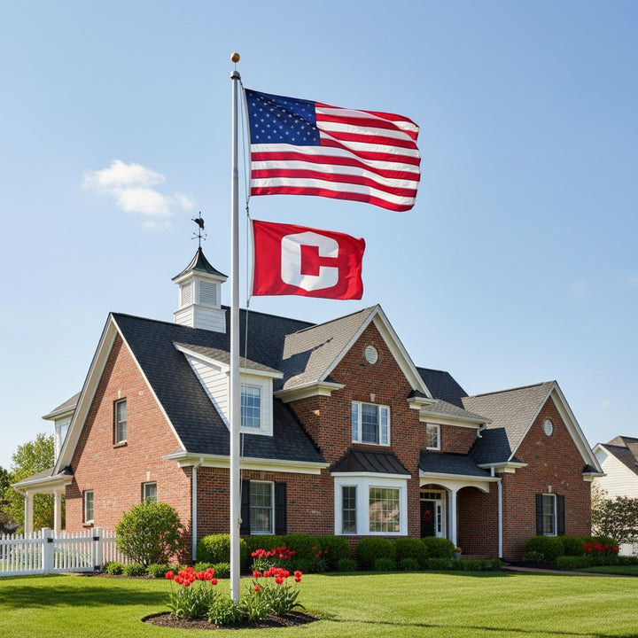 Central College Flag 3x5 White C Dutch Logo heartlandflags