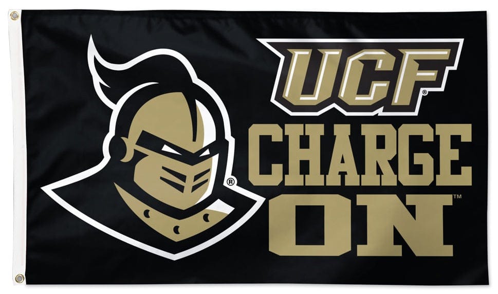 Central Florida Flag 3x5 UCF Charge On Black heartlandflags