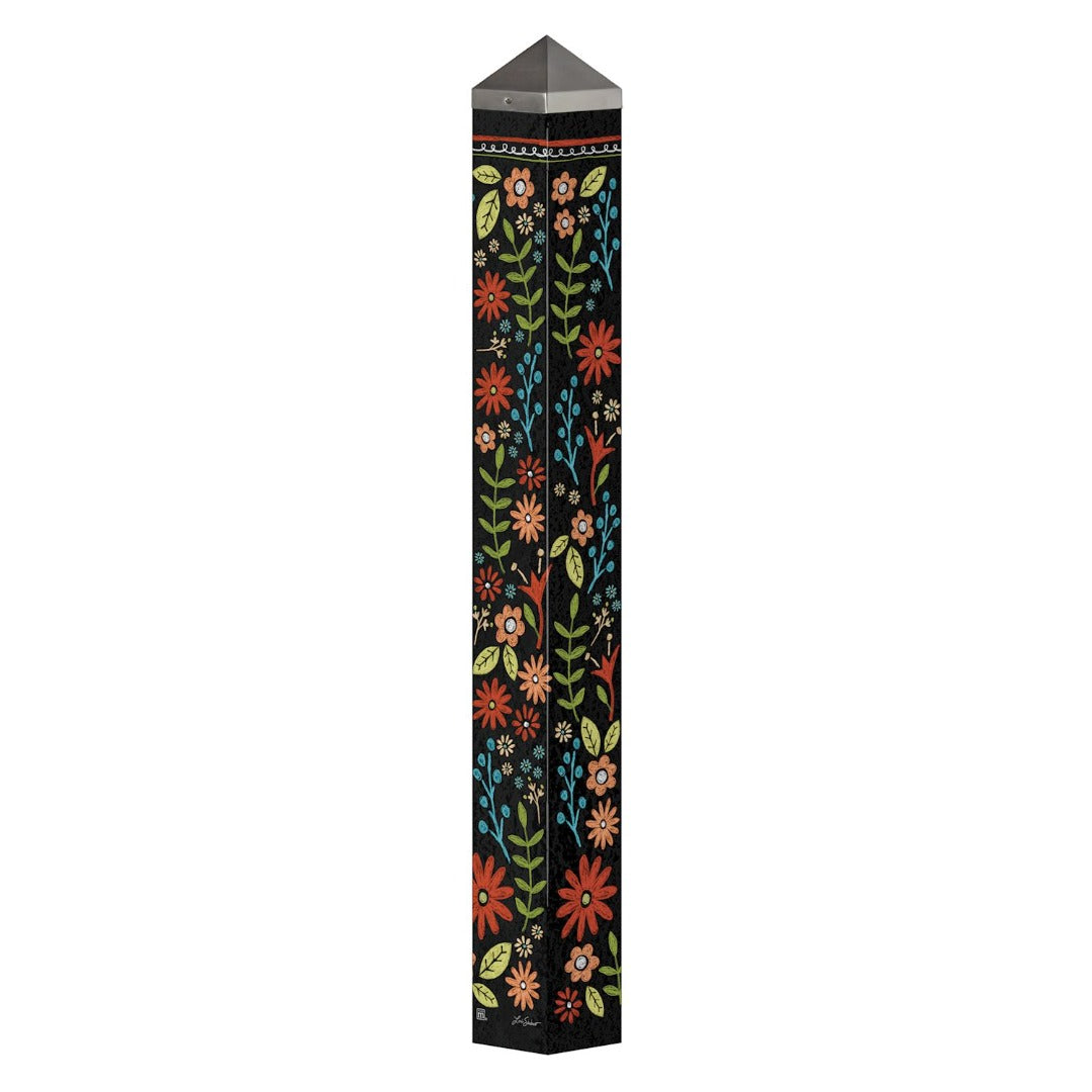 Chalkboard Floral Art Pole 40 Inches heartlandflags