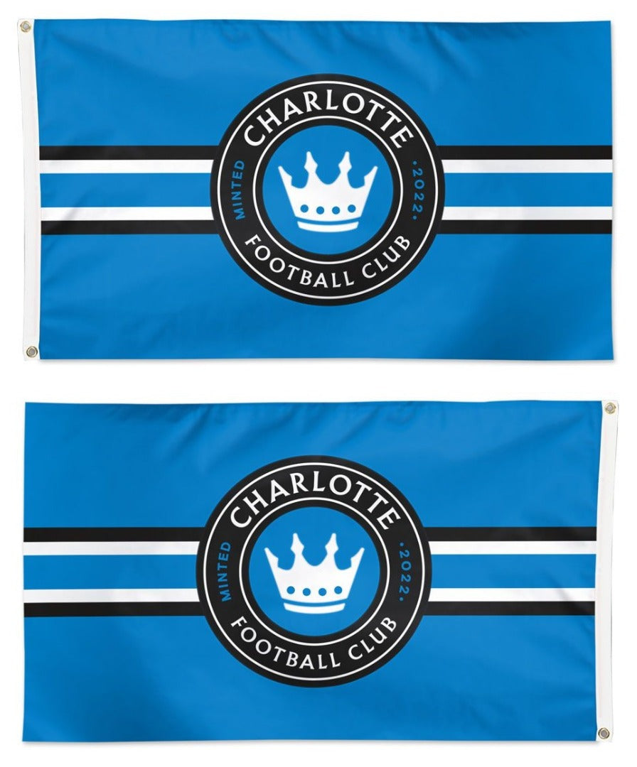 Charlotte FC Embroidered Flag 2 Sided 3x5 heartlandflags