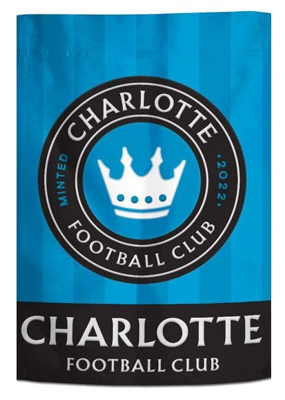 Charlotte FC Embroidered Garden Flag 2 Sided heartlandflags