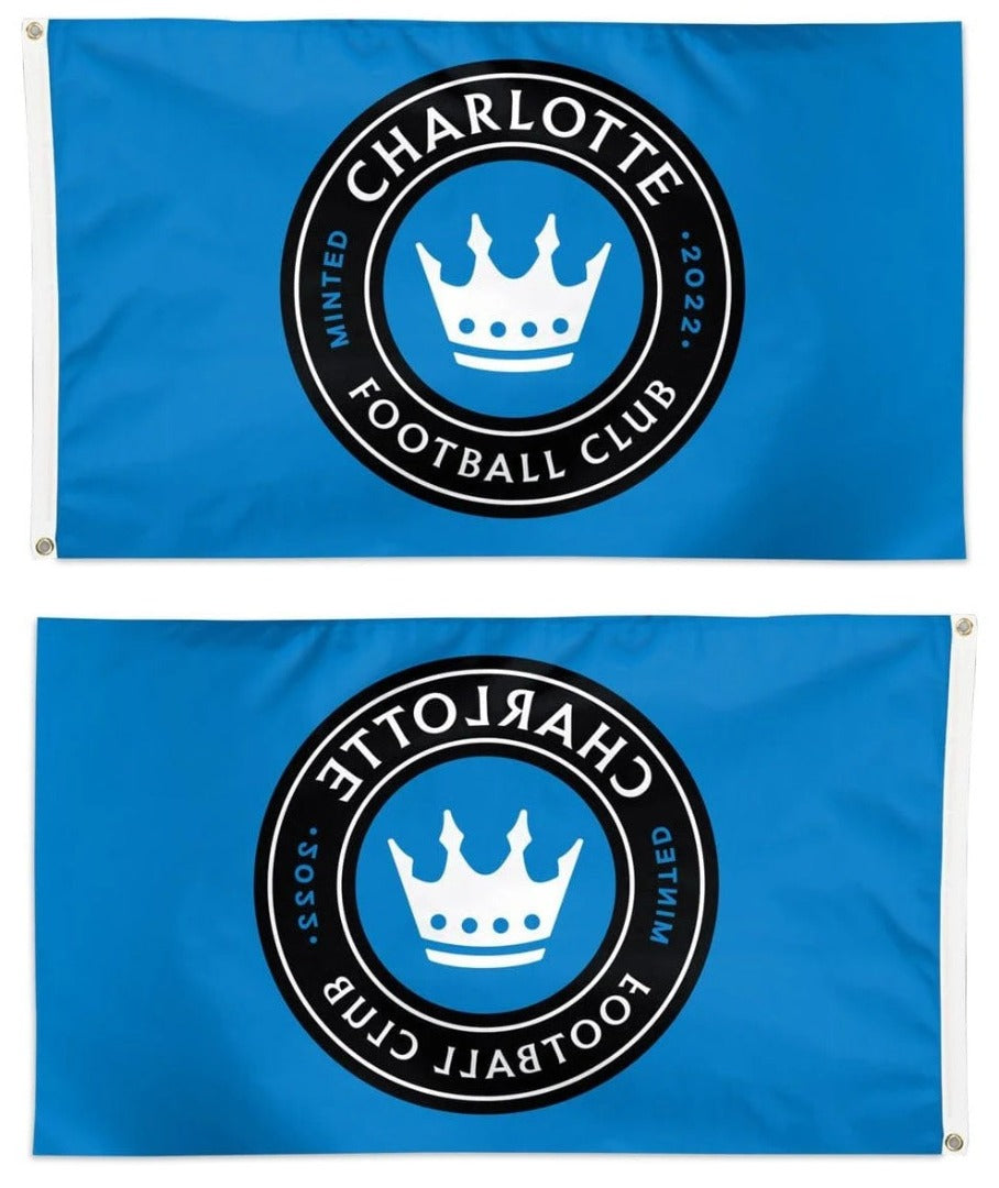 Charlotte FC Flag 3x5 Soccer Blue heartlandflags
