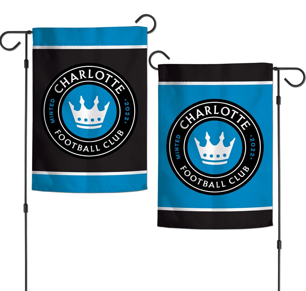 Charlotte FC Garden Flag 2 Sided Logo Soccer heartlandflags