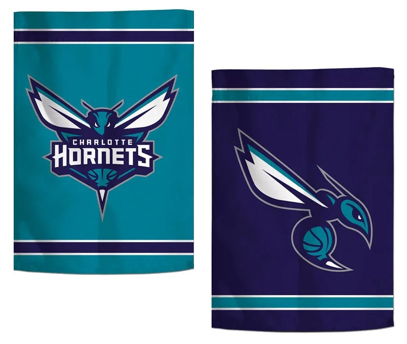 Charlotte Hornets Garden Flag 2 Sided Logo heartlandflags