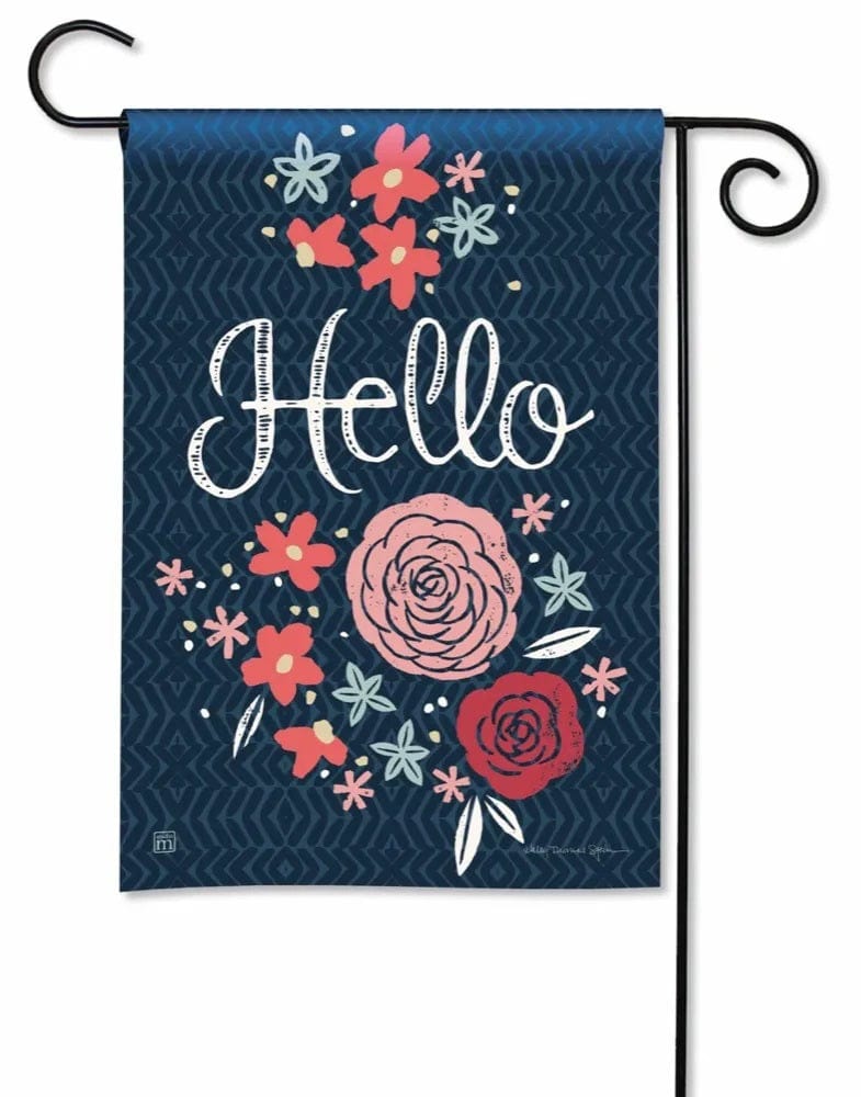 Charming Rose Garden Flag Decorative Hello heartlandflags