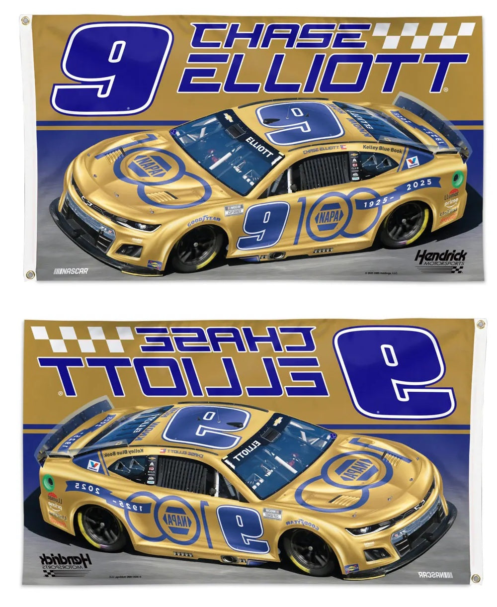 Chase Elliott NAPA 100 Anniversary 3x5 Flag heartlandflags