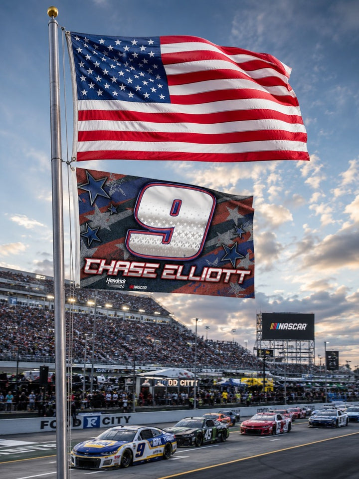 Chase Elliott Patriotic 3x5 Flag heartlandflags