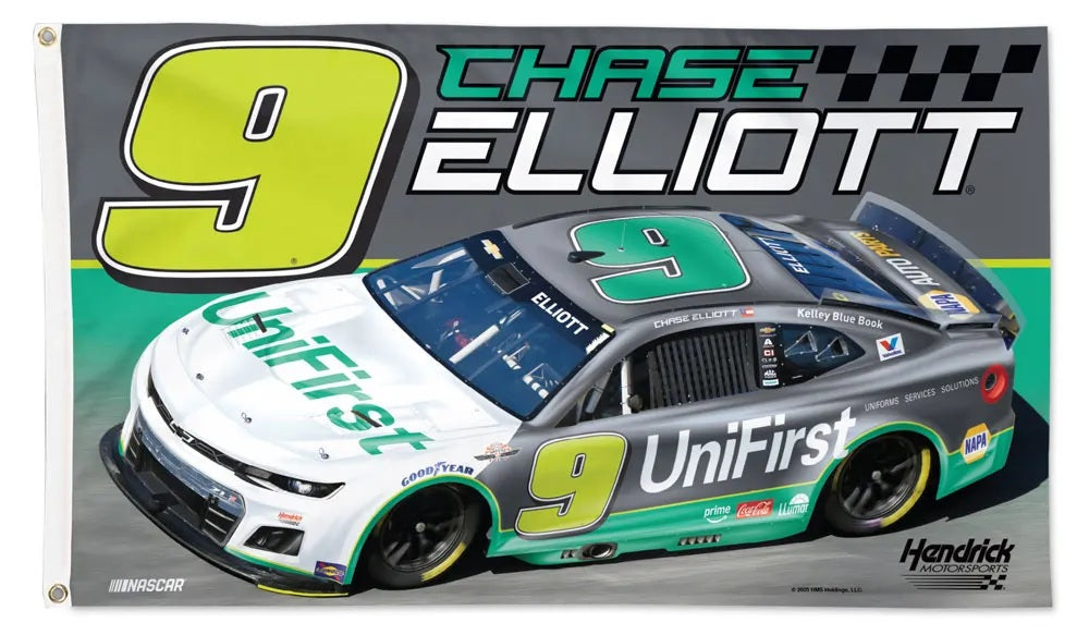 Chase Elliott UniFirst 3x5 Flag heartlandflags