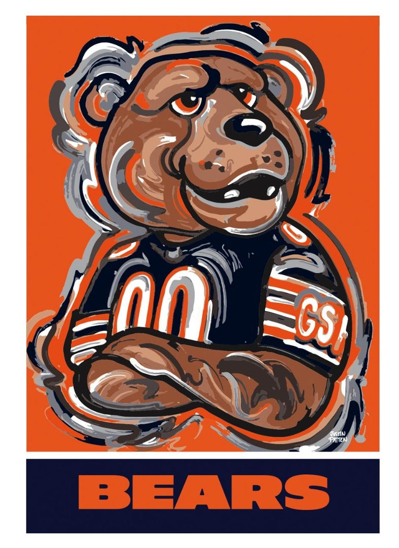 Chicago Bears 2 Sided Justin Patten Banner heartlandflags