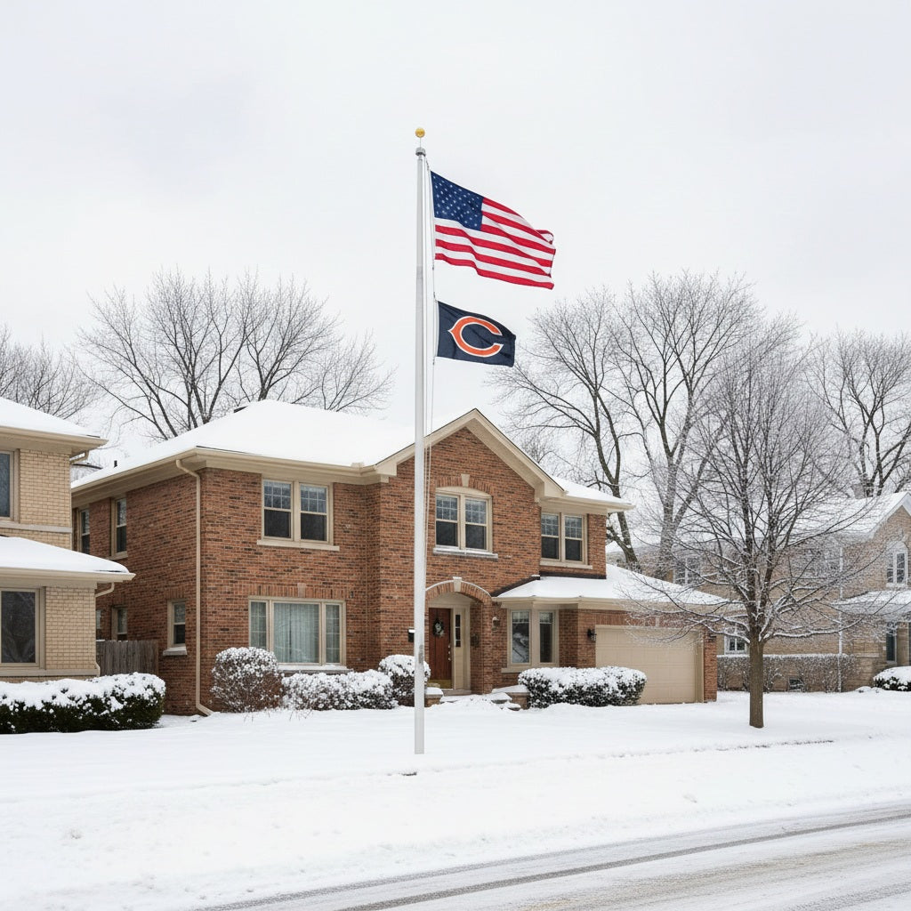 Chicago Bears Flag 2 Sided Black 2x3 heartlandflags