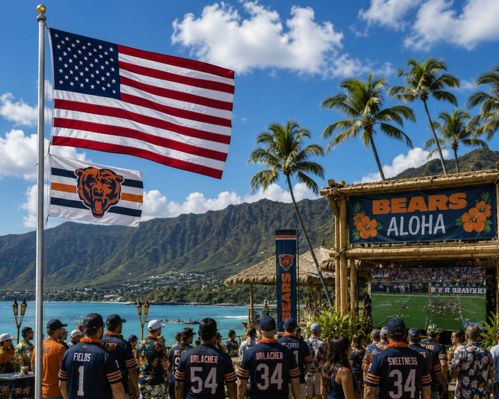 Chicago Bears Flag 3x5 Away Stripe heartlandflags