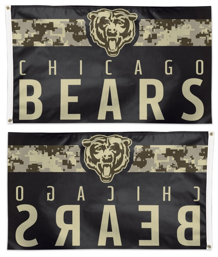 Chicago Bears Flag 3x5 Digi Camo Military heartlandflags