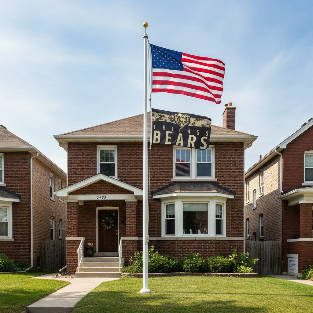 Chicago Bears Flag 3x5 Digi Camo Military heartlandflags