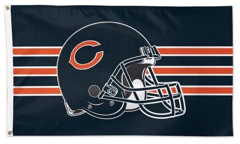 Chicago Bears Flag 3x5 Helmet Stripes heartlandflags