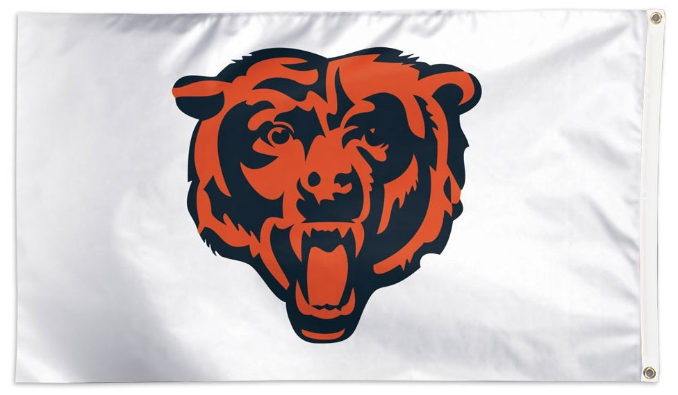 Chicago Bears Flag 3x5 White Bear Logo heartlandflags