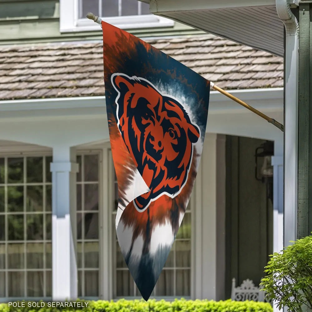 Chicago Bears Flag Tie Dye Logo House Banner heartlandflags