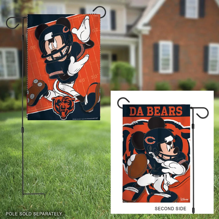 Chicago Bears Garden Flag 2 Sided Mickey Mouse Da Bears heartlandflags
