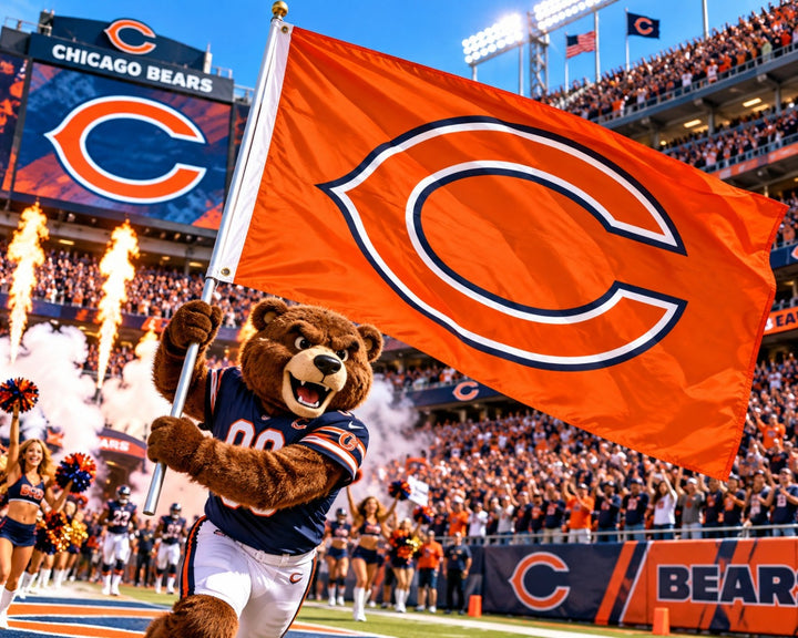 Chicago Bears Orange 3x5 Flag heartlandflags
