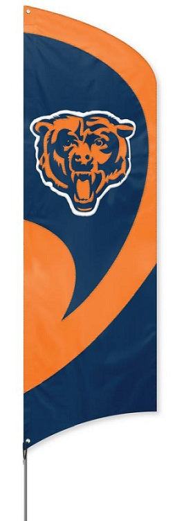 Chicago Bears Tall Team Flag with Pole - Official 8.5' Outdoor Bears Flag heartlandflags