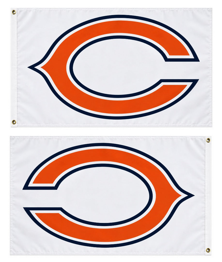 Chicago Bears White 3x5 Flag heartlandflags