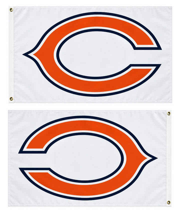 Chicago Bears White 3x5 Flag heartlandflags