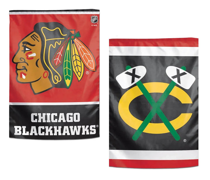 Chicago Blackhawks 2 Sided Garden Flag Logo heartlandflags