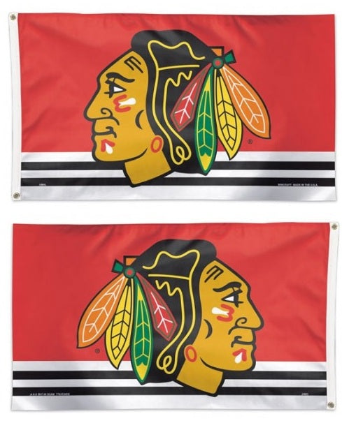 Chicago Blackhawks Flag 3x5 Logo Hockey heartlandflags