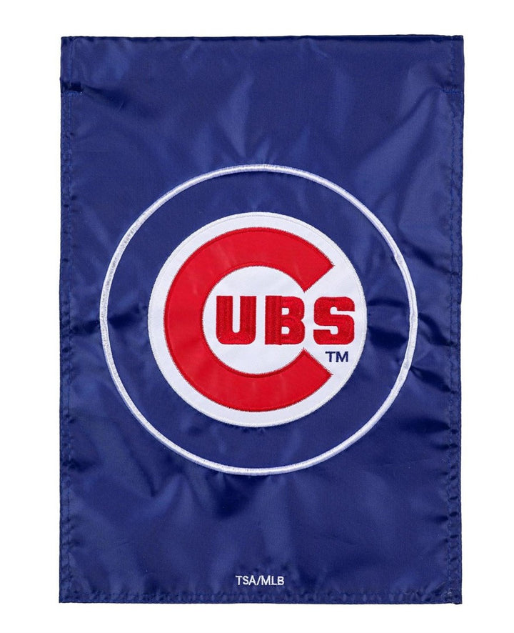 Chicago Cubs 2 Sided Appliqued Garden Flag heartlandflags