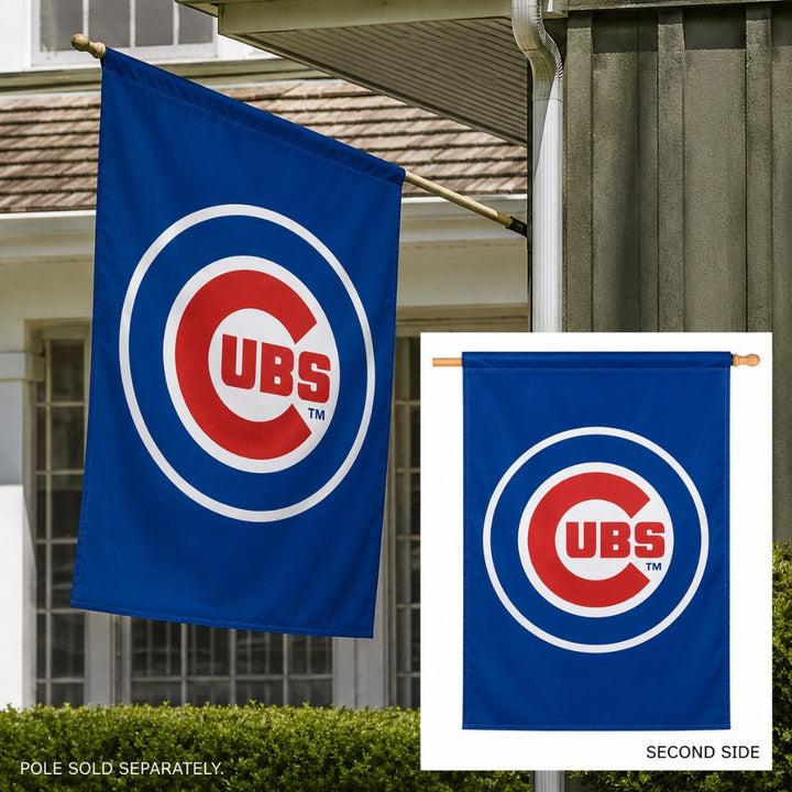 Chicago Cubs Banner 2 Sided Flag heartlandflags