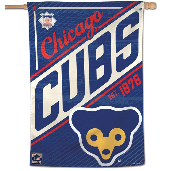 Chicago Cubs Banner Cooperstown Throwback Flag heartlandflags