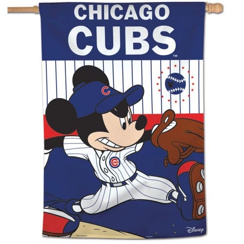 Chicago Cubs Banner Mickey Mouse Flag heartlandflags