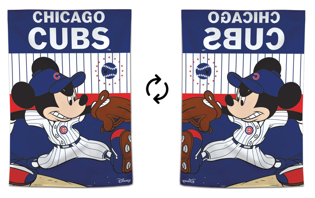 Chicago Cubs Banner Mickey Mouse Flag heartlandflags