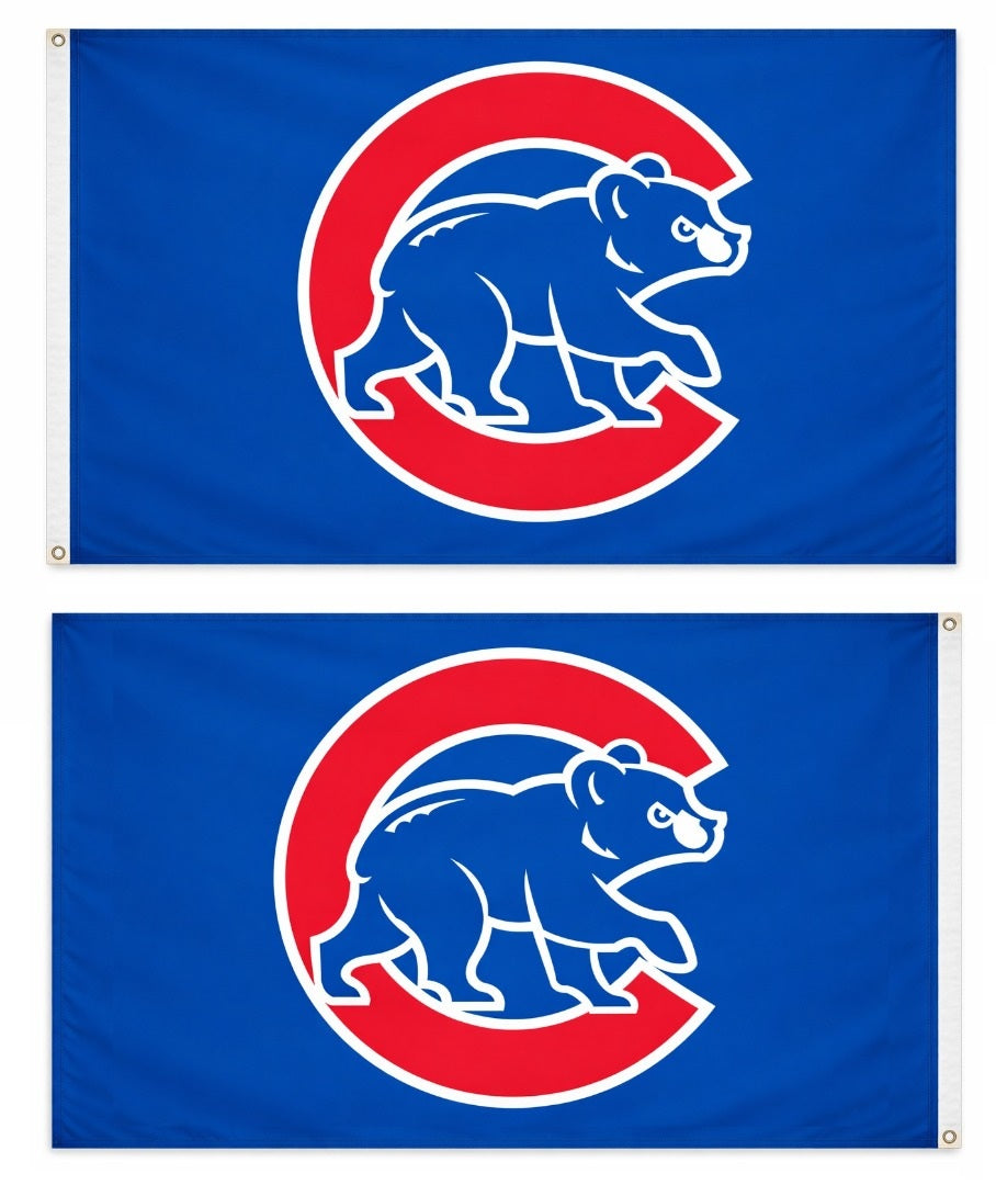 Chicago Cubs Flag 2 Sided Walking Cub Logo 2x3 heartlandflags