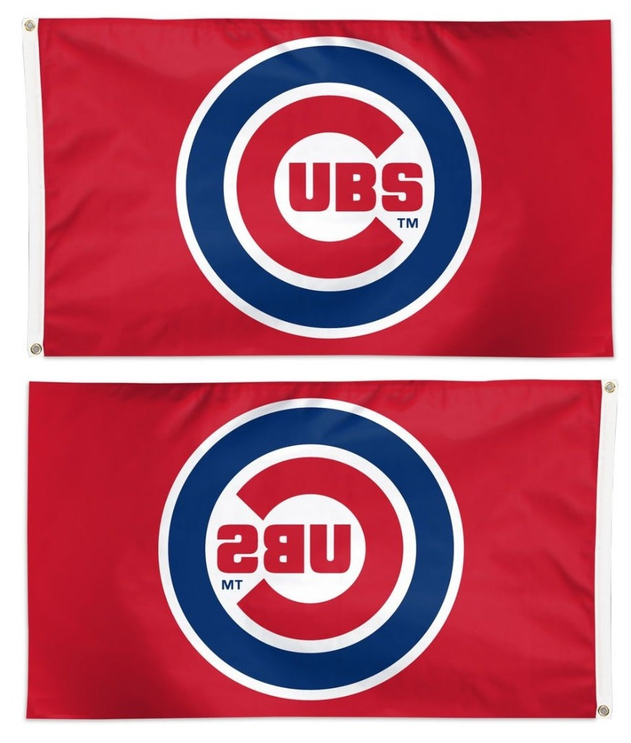Chicago Cubs Flag 3x5 Logo Red heartlandflags