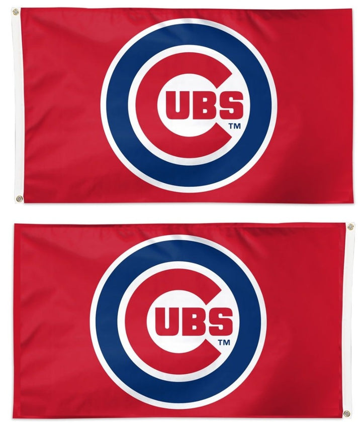 Chicago Cubs Flag 3x5 Logo Red 2 Sided heartlandflags