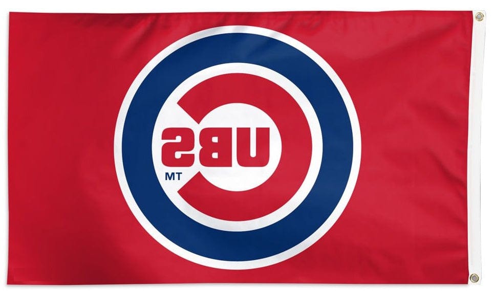 Chicago Cubs Flag 3x5 Logo Red heartlandflags