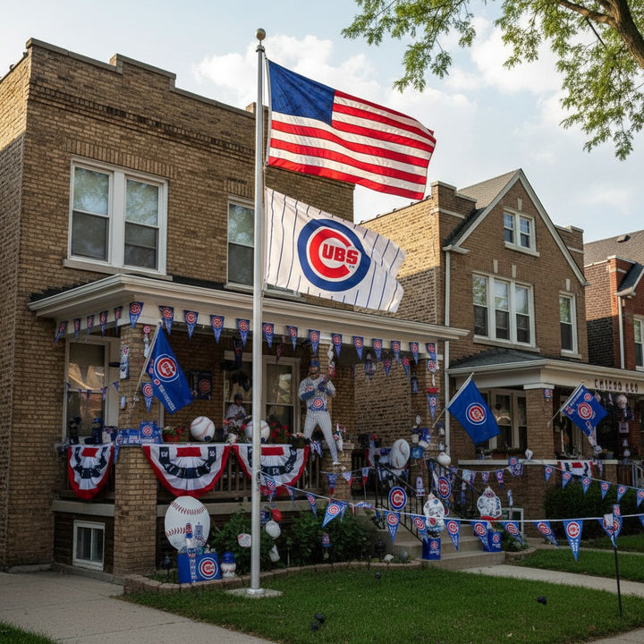 Chicago Cubs Flag 3x5 Pinstripe 2 Sided heartlandflags