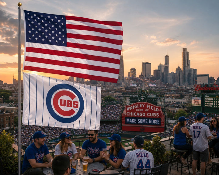 Chicago Cubs Flag 3x5 Pinstripe heartlandflags