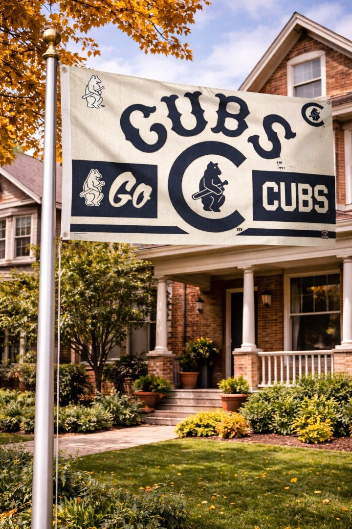 Chicago Cubs Flag 3x5 Retro Logo Field Of Dreams heartlandflags