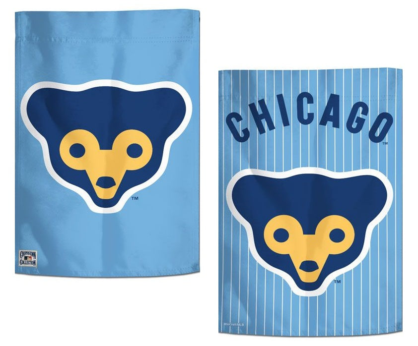 Chicago Cubs Garden Flag 2 Sided Retro Logo heartlandflags