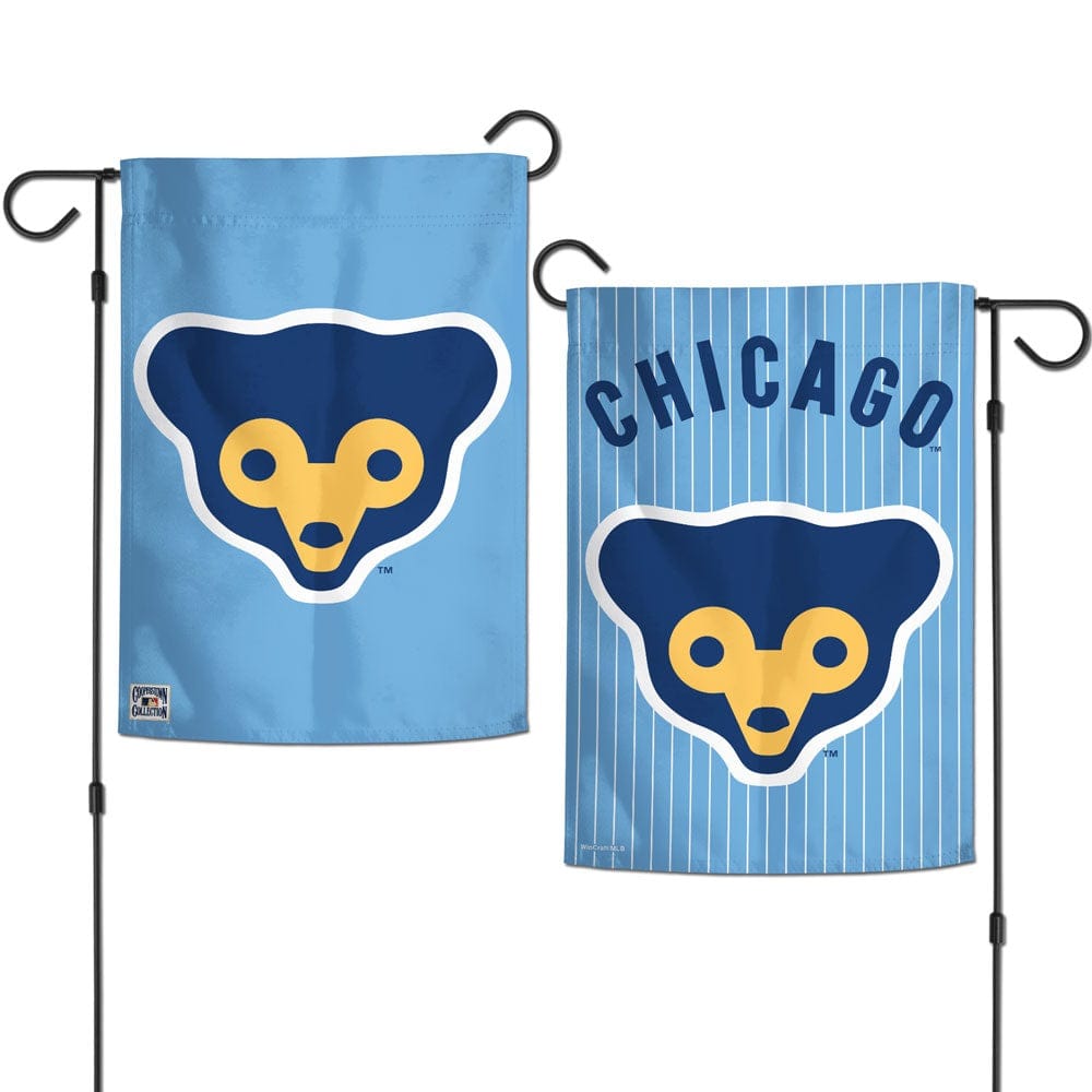 Chicago Cubs Garden Flag 2 Sided Retro Logo heartlandflags