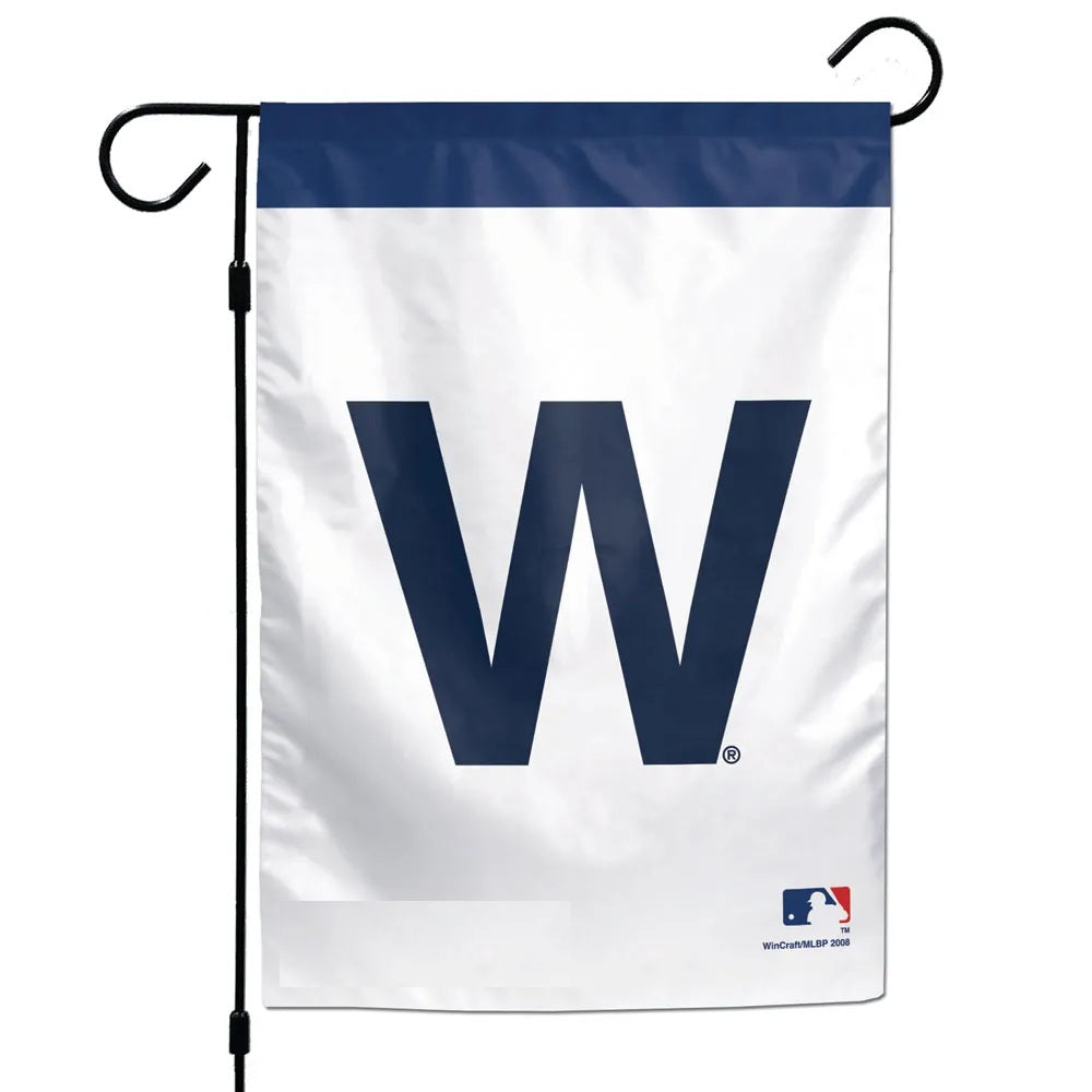 Chicago Cubs Garden Flag 2 Sided W Cubs Win heartlandflags