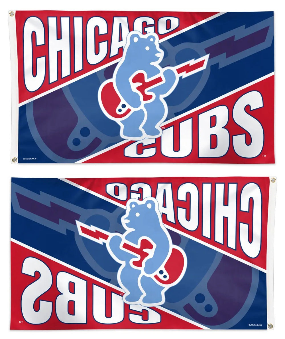 Chicago Cubs Rock Bear 3x5 Flag heartlandflags