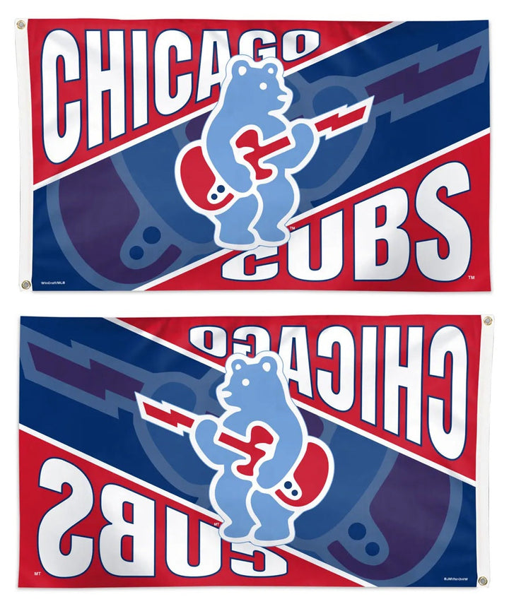 Chicago Cubs Rock Bear 3x5 Flag heartlandflags