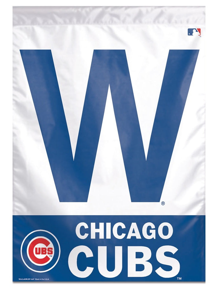 Chicago Cubs W Flag 2 Sided Win Banner Blue W heartlandflags