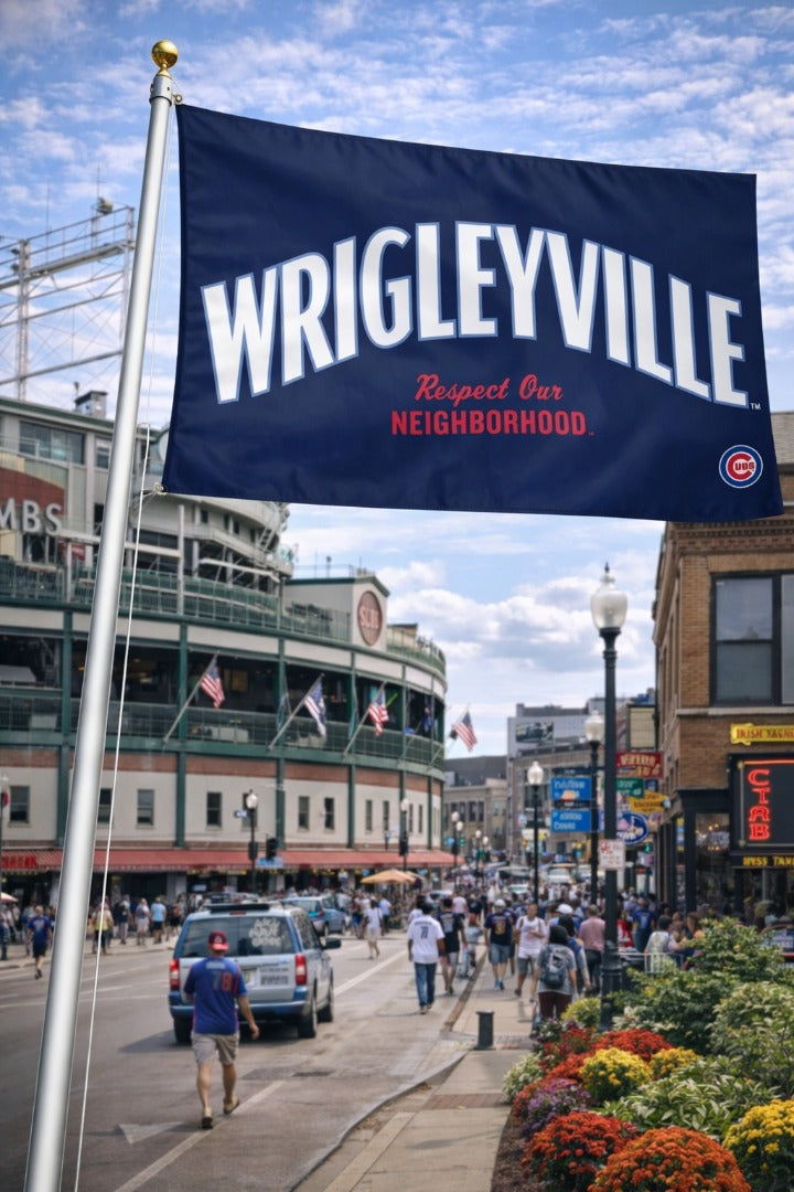 Chicago Cubs Wrigleyville 3x5 Flag heartlandflags
