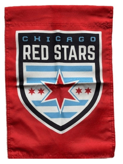 Chicago Red Stars Garden Flag 2 Sided heartlandflags