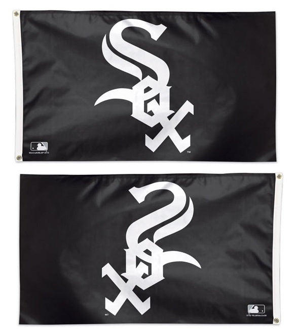 Chicago White Sox Flag 3x5 Logo Black heartlandflags