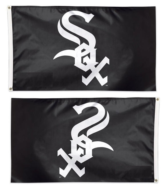 Chicago White Sox Flag 3x5 Logo Black heartlandflags